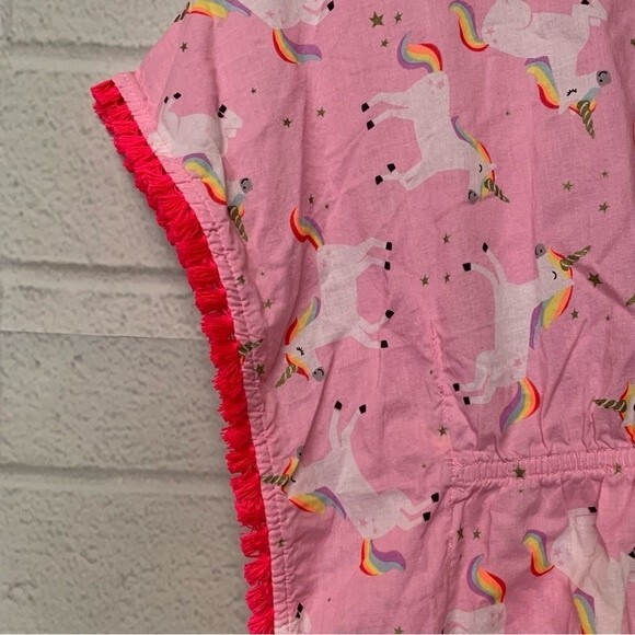Pink Girls Unicorn Dress Caftan Small 6x Rainbow‎ Cute Cat & Jack Children Bow - Picture 2 of 6